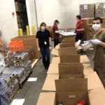 Fred packing emergency food boxes
